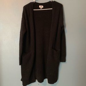 black cardigan